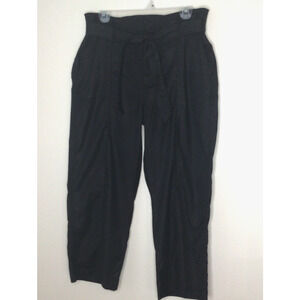 Level 99 Black Twill Pants with a Tie Belt Size 31